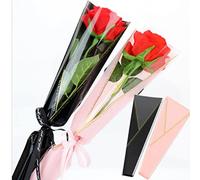 OUKEYI 100 unidades/2 colores de papel de regalo de flores, bolsa de embalaje de rosas individuales, suministros de ramo de floristería, papel de regalo floral impermeable para el día de la madre,
