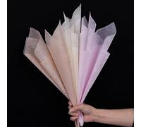 OUKEYI 145 hojas coreanas de algodón para envolver flores, papel de regalo floral no tejido, impermeable, plisado, extraíble, forro de ramo de flores, suministros de tienda de flores, papel de