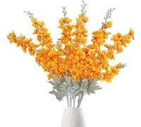 OUKEYI 6 flores falsas de 33.5 pulgadas, flores artificiales de delfinio, flores artificiales de seda, flores artificiales de espolón de larkspur flores de tallo largo para jarrón alto, decoración del