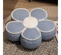 OUKEYI Almohada de flores de 40 cm, cojín de suelo, bonita decoración de habitación y almohada de felpa para dormitorio, sofá y silla (azul)