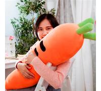 OUKEYI Almohada de zanahoria para abrazar, lindo juguete de peluche de zanahoria, muñeca de zanahoria suave para niños, unisex, naranja, 23.6 pulgadas