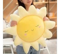 OUKEYI Almohada suave para el sol, almohada de felpa para el hogar, regalo para niños, almohada de animales de peluche, cojín de silla en forma de sol, cojín de sofá, almohada de coche (45 cm)