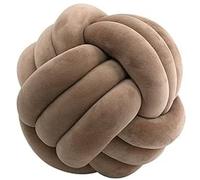 OUKEYI Almohadas de nudo suave de 25 cm, almohadas redondas, decoración de habitación de los niños, almohada de felpa, almohadas decorativas para el hogar, dormitorio, sofá, cama, suelo (café)