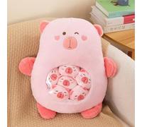 OUKEYI Capybara - Peluche con 6 lindos animales de peluche de Capibara, una bolsa de almohada de aperitivos de animales Capibara, almohada de peluche súper suave para niños, regalos de Navidad