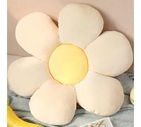 OUKEYI Cojín de suelo con forma de margarita, bonito cojín para silla, cojín de silla, cojín de gran tamaño, decoración del hogar, para niños, niñas, mujeres, regalos (margarita blanca