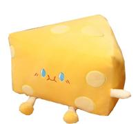 OUKEYI Divertido juguete de peluche de queso, divertido juguete de peluche de pan de queso, almohada de sofá de tostada suave, alfombrilla creativa de mantequilla de animales para decorar regalos de