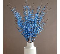 OUKEYI OUKEYI-100882 - Ramo de flores artificiales de jazmín de 29.5 pulgadas de largo, ramas secas para bodas, hogar, fiestas, oficina, fiesta, bricolaje, decoración (azul cielo), 8 unidades