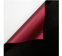 OUKEYI - Papel de regalo de flores, 40 unidades, impermeable, suministros florales, manualidades, embalaje de regalo o embalaje de caja de regalo, 22.8 x 22.8 pulgadas (rojo oscuro y negro)