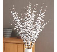OUKEYI Ramo de Flores Artificiales de jazmín de 29.5 Pulgadas de Largo, Plantas de jazmín sintético para Hotel, hogar, Oficina, Cocina, Dormitorio, Boda, Fiesta, decoración de Bricolaje (Blanco)