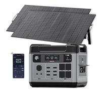 OUKITEL 3200W Generador Solar con 2 Panel 200W, 2048Wh Estación de Energía Portátil, Carga Rápida 80% en 45min, Batería LiFePO4, APP, 16 Puertos, Power Station para Camping y Emergencia, P2001E Pro