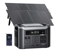 OUKITEL BP3000E - Estación de energía portátil con 2 paneles solares de 500 W, 2048 Wh LiFePO4, 4 enchufes de 3200 W CA, ampliable a 14.336 Kwh, generador solar para casa, autocaravana, camping