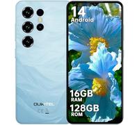 OUKITEL C2 Telefono Movil 2025, 6.52" HD Pantalla Telefonos Moviles Libres, 16GB RAM+128GB ROM/TF 1TB, Batería 5000mAh, Android 14 Smartphone, Cámara 13MP+5MP, 4G Dual SIM/Face ID/OTG/3.5mm Jack, Azul