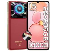 OUKITEL C60 Pro Telefonos Moviles Libres(2025), 24GB(8+16) + 256GB/1TB Teléfono Móvil Android 15, 10000mAh Batería Smartphone, 6.88" HD+/90Hz, 110dB/13MP+5MP/4G Dual SIM/NFC/GPS/Fingerprint/OTG, Rojo