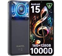 OUKITEL C60 Teléfono Móvil Libres Android 15-16GB+128GB/1TB Batería 10000mAh 6.88 Pantalla HD+ 110db 120 LM Teléfonos Inteligentes 90Hz Smartphone, 4G Dual SIM/Peso 298g/OTG/GPS/Fingerprint/Face ID