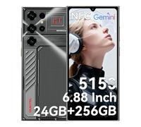 OUKITEL C61 GT Telefonos Moviles Libres - 24GB RAM+256GB ROM/TF 1TB 6,88 Pulgadas HD+ 90Hz Telefono Movil, 5150mAh, Android 15 Smartphone,13MP+5MP,Gemini AI/4G Dual SIM/Face ID/Fingerprint/NFC-2026