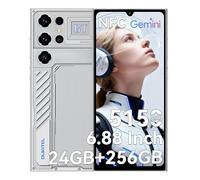 OUKITEL C61 GT Telefonos Moviles Libres - 24GB RAM+256GB ROM/TF 1TB 6,88 Pulgadas HD+ 90Hz Teléfonos Inteligentes,5150mAh,Android 15 Smartphone,13MP, Gemini AI/4G Dual SIM/Face ID/Fingerprint/NFC-2026