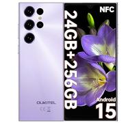 OUKITEL C61 Pro Teléfonos Inteligentes - 24GB+256GB/1TB Telefonos Moviles Libres Android 15, 6.88" Pantalla HD+ 90Hz Smartphone, Batería 5150mAh, Cámara 13MP Movil, Face ID/Fingerprint/NFC/GPS, Morado