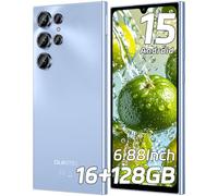 OUKITEL C61 Telefonos Moviles Libres Android 15, 16GB(4+12)+128GB/1TB Smartphone, 6.88" HD+ 90Hz Telefono Movil, Batería 5150mAh movil, 4G Dual SIM/Face ID/Fingerprint/GPS/OTG, Azul