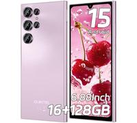 OUKITEL C61 Telefonos Moviles Libres Android 15, 16GB(4+12)+128GB/1TB Smartphone, 6.88" HD+ 90Hz Telefono Movil, Batería 5150mAh movil, Cámara 13MP+5MP, 4G Dual SIM/Face ID/Fingerprint/GPS/OTG, Morado