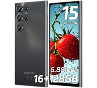 OUKITEL C61 Telefonos Moviles Libres Android 15, 6.88" HD+ 90Hz Telefono Movil, 16GB(4+12)+128GB/1TB Smartphone, Batería 5150mAh, Cámara 13MP+5MP Móvil, 4G Dual SIM/Face ID/Fingerprint/GPS/OTG, Negro
