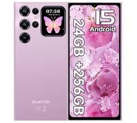 OUKITEL C62PRO Telefonos Moviles Libres, 24GB(8+16) + 256GB/1TB Teléfono Móvil Android 15, 6.88"HD+ 90Hz, Batería 5150mAh Movil, Cámara 13MP Smartphone, 4G Dual SIM/GPS/NFC/Fingerprint/Face ID, Morado