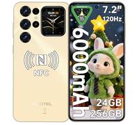 OUKITEL C68 Plus Teléfonos Inteligentes - 7,2 Pulgadas HD+ 120Hz 1.8" Pantalla Trasera 24GB RAM+256GB ROM/TF 1TB Smartphone, 64MP+8MP, Batería 6000mAh, Android 15, 4G Dual SIM/Face ID/Fingerprint/NFC