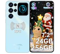 OUKITEL C68 Plus Telefonos Moviles Libres - 7,2 Pulgadas HD+ 120Hz 1.8" Pantalla Trasera 24GB RAM+256GB ROM/TF 1TB Smartphone, 64MP+8MP, Batería 6000mAh, Android 15,4G Dual SIM/Face ID/Fingerprint/NFC