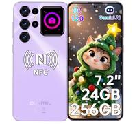 OUKITEL C68 Plus Telefonos Moviles Libres - 7,2 Pulgadas HD+ 120Hz 1.8" Pantalla Trasera 24GB RAM+256GB ROM/TF 1TB Teléfonos Inteligentes, 64MP+8MP,6000mAh, Android 15,Dual SIM/Face ID/Fingerprint/NFC