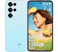 OUKITEL C68 Telefonos Moviles Libres, 16GB RAM+128GB ROM/TF 1TB, 7.2" HD+ 120Hz Pantalla Mobile Phones, Batería 6000mAh Android 15 Smartphone, Cámara 64MP+8MP, Dual SIM/Face ID/Altavoz de 95dB, Azul