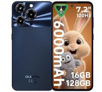 OUKITEL C69 Telefonos Moviles Libres - 7,2 Pulgadas HD+ 120Hz 16GB RAM+128GB ROM/TF 1TB Telefono Movil, Batería 6000mAh Cámara 64MP+8MP, Android 15 Smartphone, 4G Dual SIM/Face ID/Fingerprint-Negro