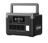 OUKITEL Generador Solar Portátil P1000 Plus, Batería LiFePO4 de 1024Wh, Generador Solar de 1800W, 0-80% en 45 Min. ideal para Camping, Autocaravanas y Cortes de Energía