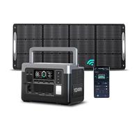 OUKITEL Generador Solar Portátil P1000 Plus con PanelSolar 220W, Batería LiFePO4 de 1024Wh, Generador Solar de 1800W, 0-80% en 45 Min. ideal para Camping, Autocaravanas y Cortes de Energía