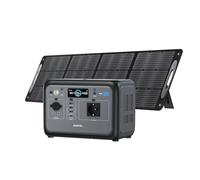 OUKITEL Generador Solar portátil P800 con 200W Panel Solar, Estación de Energía Portatil 800W (1600W Pico), 512 Wh Batería LiFePO4, Carga Rápida en 60 Min, 2 Tomas de CA, Para Camping Emergencias