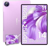 OUKITEL OT12 Tablet 11 Pulgadas - 16GB+256GB/TF 1TB Android 14 con Lápiz y Funda, Batería 8000mAh, Gaming 13MP+5MP/4G Dual SIM/5G WiFi/Type-C/BT5.0/GPS/OTG (Violeta)