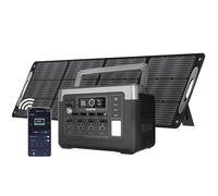 OUKITEL P1000 PLUS - Generador solar de 1800 W con panel de 100 W, estación de energía de 1024 Wh de 1200 W de carga rápida, control de aplicaciones de emergencia LiFePO4 batería para respaldo en el