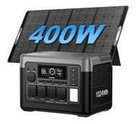 OUKITEL P1000E PLUS Portable Power Station with 400W Foldable Solar Panel,1024Wh LiFePO4,Solar Generator with 4 AC Plug,1800W,with UPS and App,Fast Charging in 1 Hour,for Camping,Emergencies