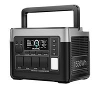 OUKITEL P1500E PLUS 1536Wh Estación de Energía Portátil,Generador Solar Batería LiFeP04,1200W Carga Completa Rápida,4 Salidas de AC de 1800W (3600W Pico) Onda Sinusoidal Pura,para Camping,Viajes