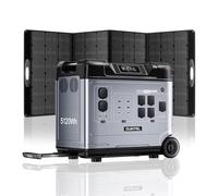 OUKITEL P5000 Pro Generador Solar con 400W Panel Solar, Estacion de Energia Portatil 4000W, 5120Wh LiFePO4 Batería para Camping, Autocaravana, Emergencia
