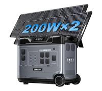 OUKITEL P5000E PRO Estación de Energía Portátil,con 2x200W Panel Solar plegables,5120Wh LiFePO4,4000W Generador Solar Con Enchufe de 5x 230V AC,con UPS y App,3200W Carga Rápida en 1 Hora,Para Camping