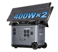 OUKITEL P5000E PRO Estación de Energía Portátil,con 2x400W Panel Solar plegables,5120Wh LiFePO4,4000W Generador Solar Con Enchufe de 5x 230V AC,con UPS y App,3200W Carga Rápida en 1 Hora,Para Camping