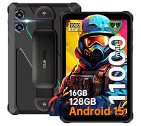 OUKITEL RT3 Plus Tablet Rugerizada Android 15, 16GB+128GB 1TB Ampliable Rugged Table, Tablet 8 Pulgadas, Batería 11000mAh, 16MP+8MP Cámara Tablets, Soporte 4G Dual SIM/WiFi/Face ID/BT 5.0/NFC, Azul