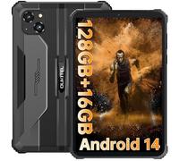 OUKITEL RT3 Pro Tablet Rugerizada - 8 Pulgadas Rugged Tablet Android 14, 16GB+128GB 1TB Ampliable, Batería 5150mAh, 16MP+8MP Cámara Tablets Gaming, Speakers 90dB/Dual 4G SIM/NFC/Face ID/GPS, Negro