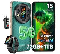 OUKITEL WP200 Pro 5G Movil Resistente 72GB RAM+1TB ROM Móviles Rugerizado Android 15 Teléfono Movile 6.6'' FHD+ 120Hz AMOLED, 8800mAh/45W, Cámara 108MP, AI, Dual SIM/NFC/GPS/Auriculares Bluetooth