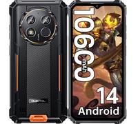 OUKITEL WP28E Movil Resistente Android 14, 10600mAh Móvil Irrompible, 16GB (4+12) RAM+64GB ROM/TF 1TB Teléfono Movil Todoterreno 6.52" HD Smartphone, Cámara 13MP+ 5MP, 4G Dual SIM/OTG/GPS/NFC, Naranja