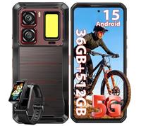 OUKITEL WP300 Movil Resistente 5G con Reloj Conectado, 36GB + 512GB, 16000mAh/45W, 6.8" FHD+ 120Hz Movil Irrompible Android 15, Cámara 108MP, Campista Luz, MTK D7050, Auriculares, Dual SIM 5G/NFC