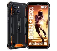 OUKITEL WP32 Movil Irrompible Android 15-12GB+128GB (1TB Ampliable) Móvil Rugerizado, 6.0'' HD+ Pulgadas, Batería 6300mAh Smartphone Resistente, 20MP+5MP, Face ID, Dual 4G SIM/NFC/OTG, Naranja