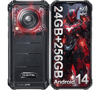 OUKITEL WP36 PRO Movil Irrompible - 24GB+258GB/1TB, 128dB Altavoz Móvil Rugerizado, 10600mAh Telefono Movil Resistente Android 14, 6.52" HD Moviles, 13MP+5MP/4G Dual SIM/IP68/IP69K/NFC/Face ID/OTG/GPS