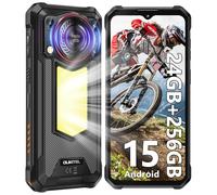 OUKITEL WP53 Pro Telefono Móvil Resistente Android 15, 11000mAh/18W, 24GB+256GB Móvil Irrompible, 6,52''HD 50MP+8MP Teléfono Movil, Luz para Camping 900LM, Todoterreno IP68/69K/Dual SIM/NFC/OTG/GPS
