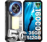 OUKITEL WP56 Movil Resistente Móvil Irrompible 5G Móvil Rugerizado 36GB+512GB/TF 2TB 6.8"FHD+ Movil Indestructible 16000mAh Android 15 Movil Todoterreno 108MP 128dB Altavoz Luz de Camping Dual SIM/NFC