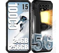 OUKITEL WP58 Pro Movil Resistente 5G,10000mAh/33W,24GB+256GB/1TB Móvil Irrompible,Android 15 Teléfono Movil con Doble Luz de Camping,6.7"/120Hz Smartphone,Cámara 64MP,5G Dual SIM/IP68/69K/NFC/OTG/GPS